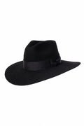 Sombrero de fieltro negro