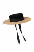 Black Felt & Nogal Straw Hat